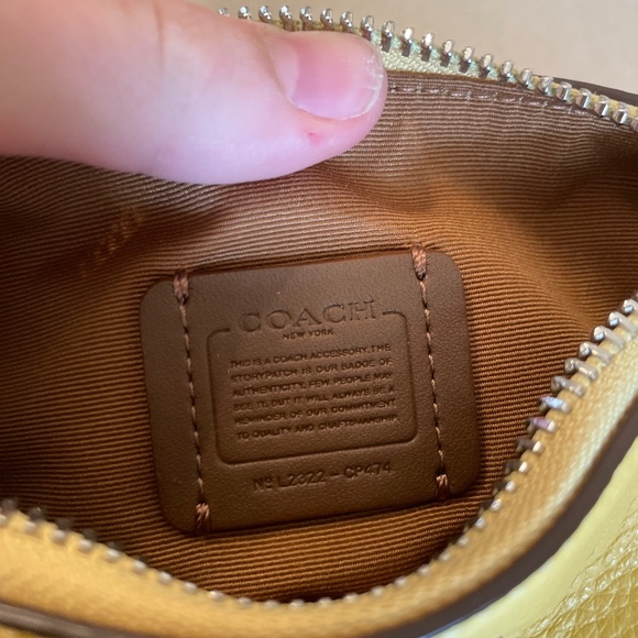 yellow Coach barrel‐bag + heart coin purse - Picture 1 of 3